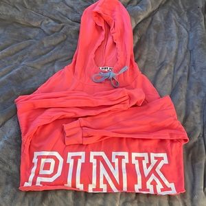 PINK crop hoodie
